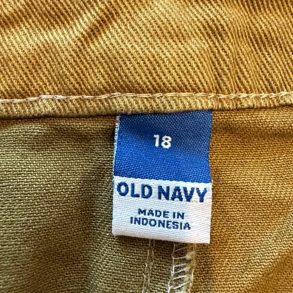 Old Navy Women's Olive Green Cotton Cargo Mini Skirt Size 18 NEW - Picture 3 of 7
